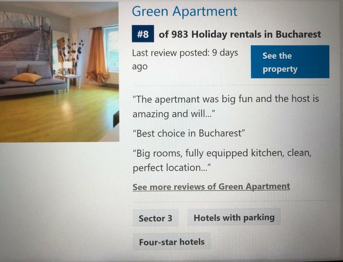 Green Apartment 59 Bukarest Eksteriør billede